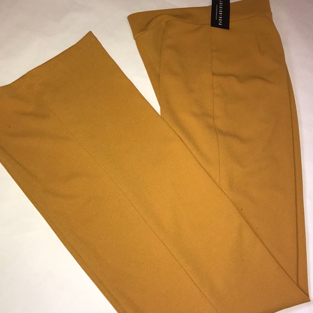 Women’s Fashion Nova mustard yellow pants medium - Picture 5 of 8